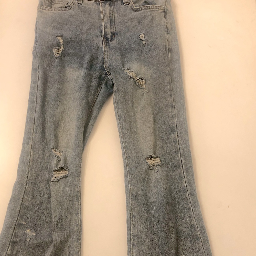Light washed flared jeans